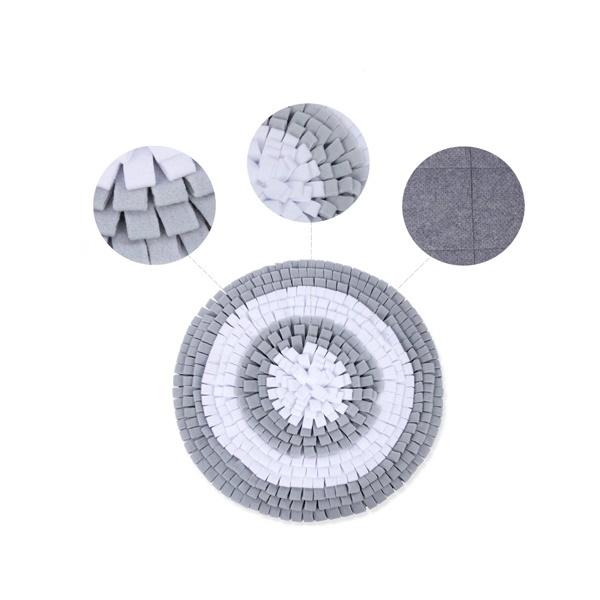 Grey & White round Snuffle Mat | DoggyTopiaDoggyTopia